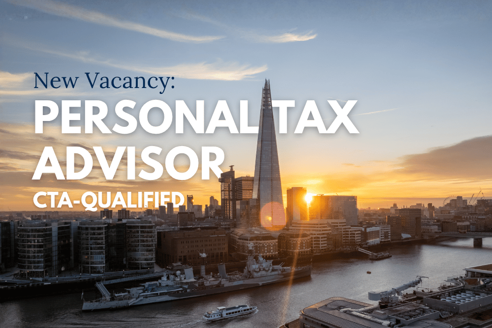 Personal Tax Advisor CTA Qualified Job Vacancy